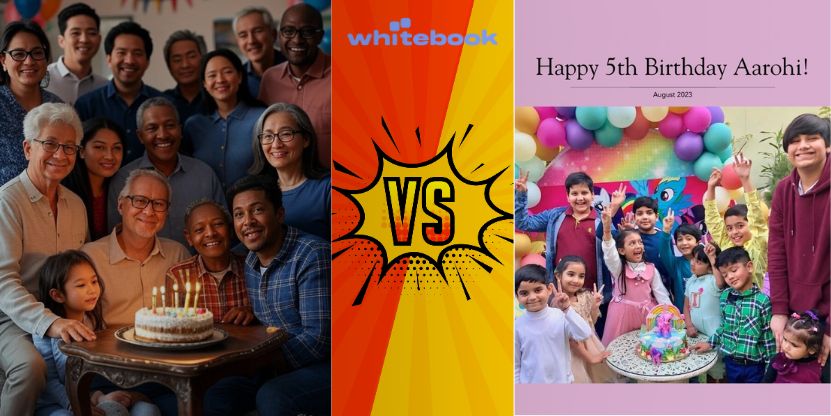 What is the difference between AI and customized photo album for birthday